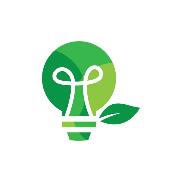 Eco Energie Pictogram Logo Template Vector Illustratie — Stockvector