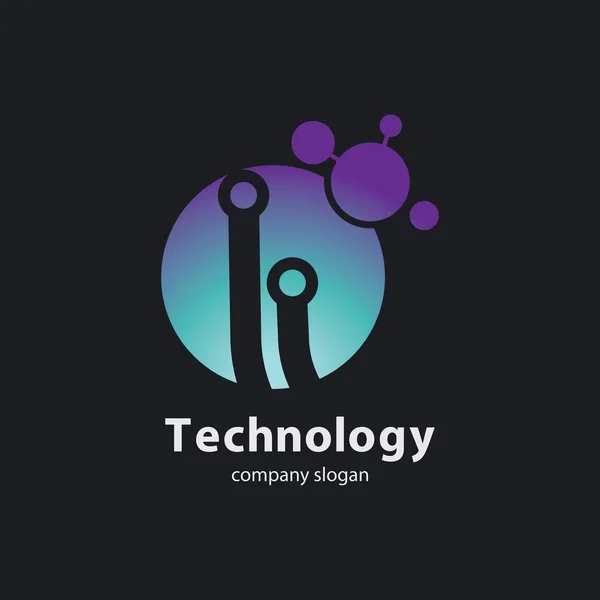 Кругова Технологія Схеми Значок Логотипу Векторний Дизайн Ілюстрації — стоковий вектор