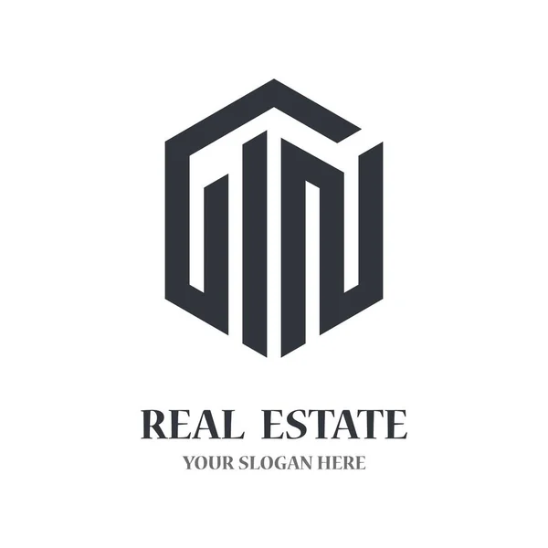 Real Estate Logo Plantilla Vector Icono Diseño — Archivo Imágenes Vectoriales