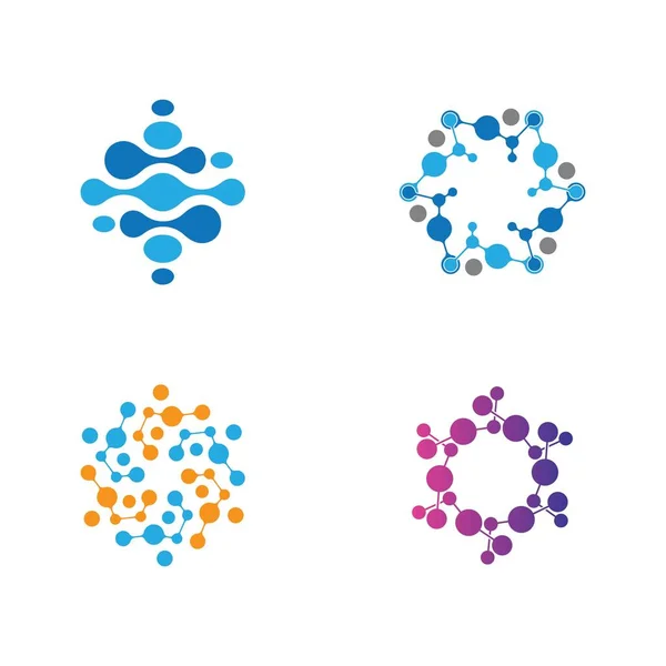 Дизайн Векторной Иконки Логотипа Молекулы — стоковый вектор
