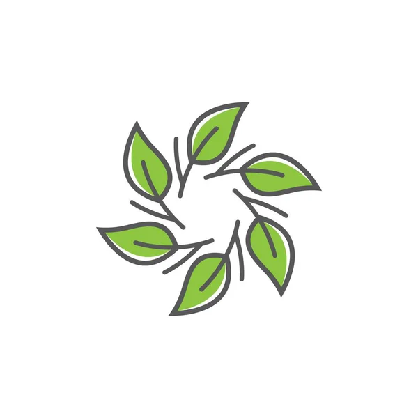 Hoja Logotipo Plantilla Vector Icono Diseño — Archivo Imágenes Vectoriales