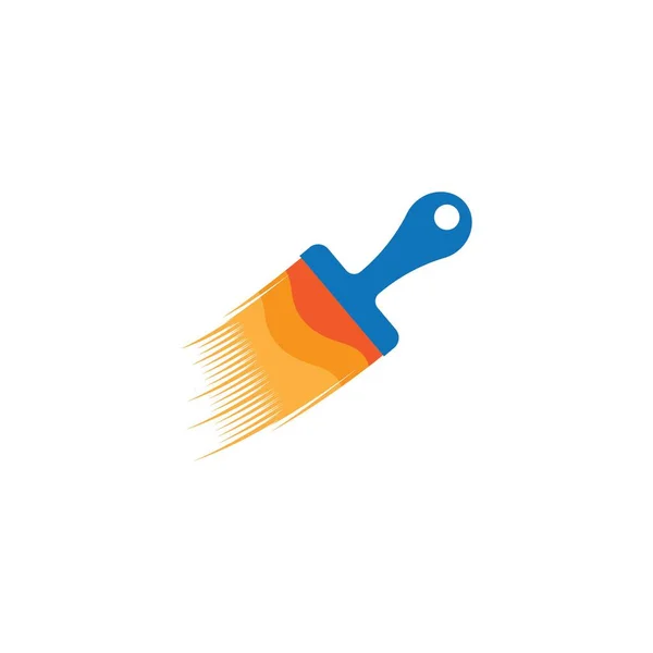 Schilderborstel Logo Sjabloon Vector Pictogram Ontwerp — Stockvector