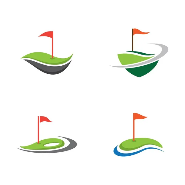 Шаблон Логотипу Гольфу Векторний Дизайн Піктограми — стоковий вектор