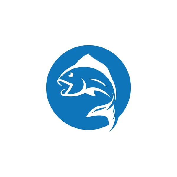 Fisch Logo Vorlage Symbol Vektor Illustration Design — Stockvektor