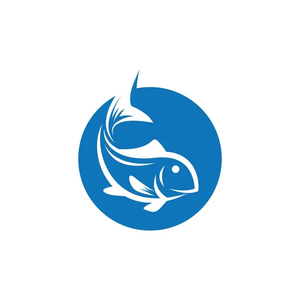 Vis Logo Template Pictogram Vector Illustratie Ontwerp — Stockvector