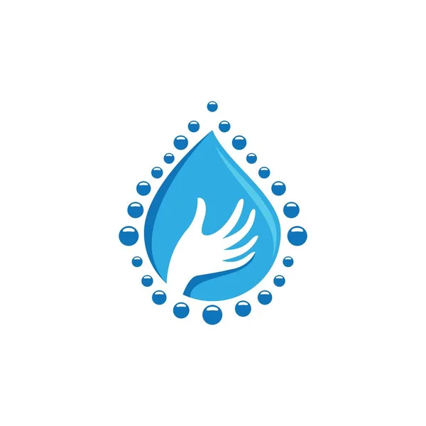 Image Icône Vectorielle Logo Goutte Eau — Image vectorielle