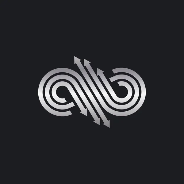 Infinity Logo Vektor Ikon Design — Stock vektor