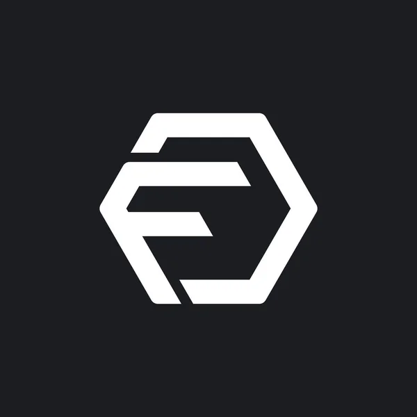 F harfi logo illüstrasyon tasarımı