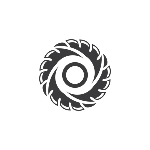 Zaag Logo Vector Pictogram Illustratie Ontwerp — Stockvector