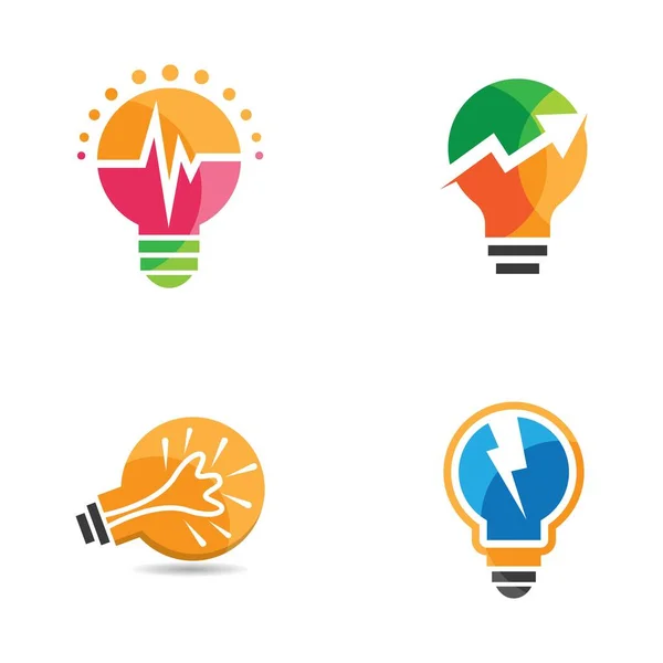 Lightbulb Logo Template Vector Icon Design — Stock Vector