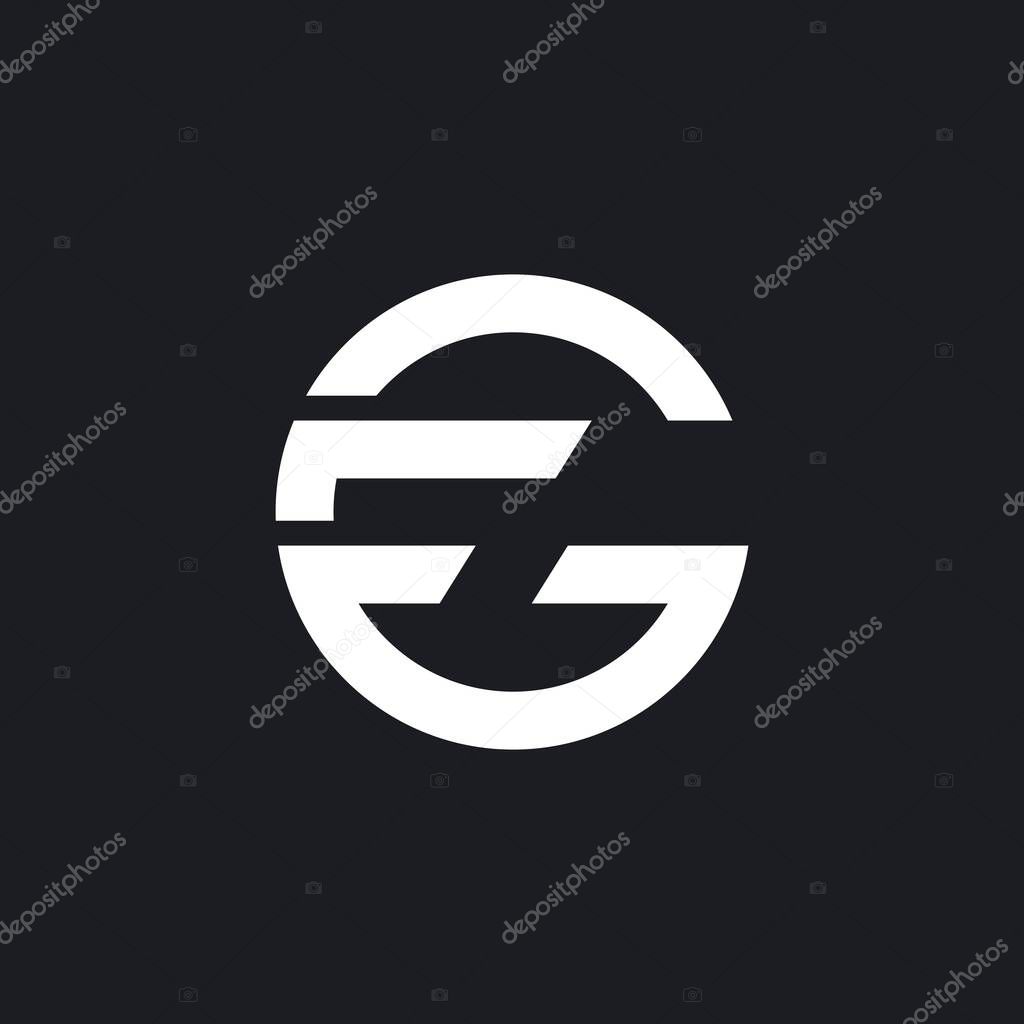 FG  logo vector icon illustration design