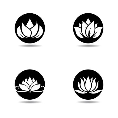 Lotus logo şablon vektör ikonu tasarımı