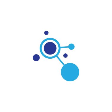 Molekül logo tasarımı vektör çizimi