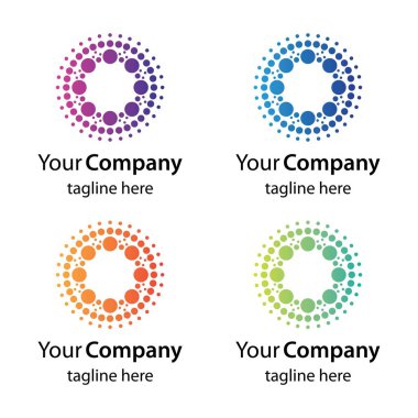 Molekül logo tasarımı vektör çizimi