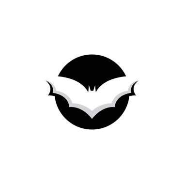 Yarasa resimleri logo tasarımı illüstrasyonu