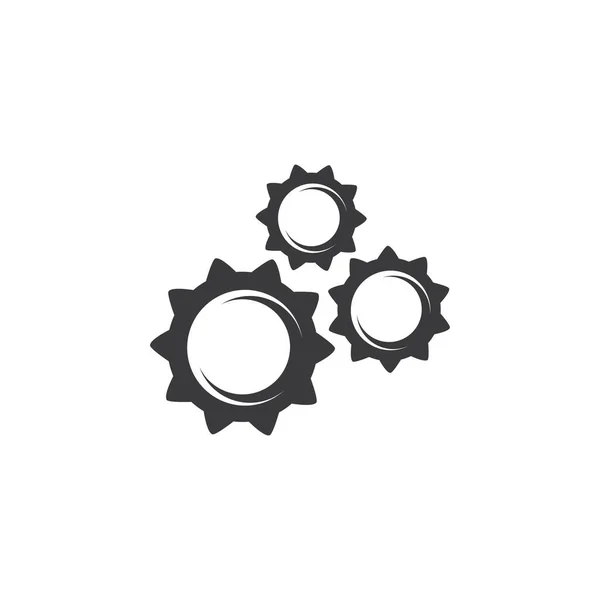 Gear Logo Template Vector Icon Illustration — Stock Vector