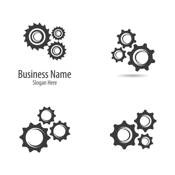 Gear Logo Șablon Pictogramă Vector Ilustrare — Vector de stoc