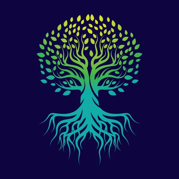 Tree Gradient Logo Template Vector Icon Design — Stock Vector