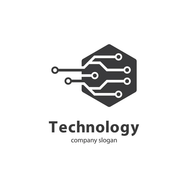 Tecnologia Logotipo Modelo Vetor Ícone Design — Vetor de Stock