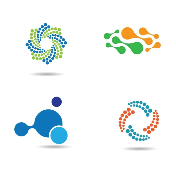 Molecule Logo Plantilla Vector Icono Diseño — Vector de stock