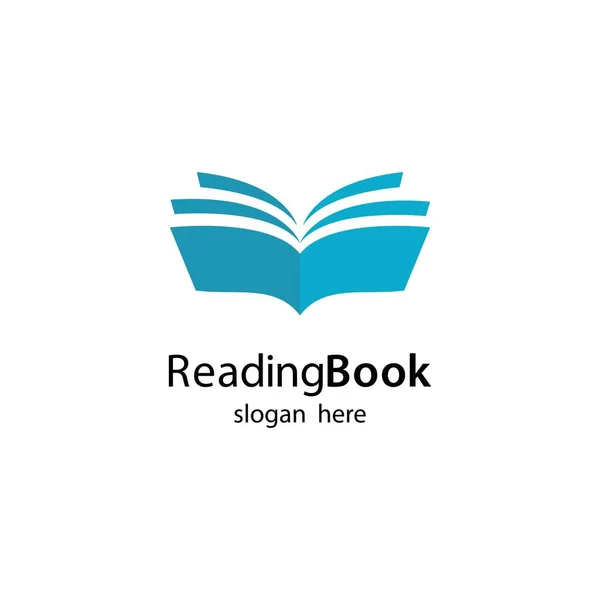 Kitap logosu şablon vektör dizaynı
