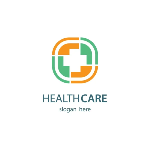 Cuidados Saúde Logotipo Vetor Ícone Ilustração Design — Vetor de Stock