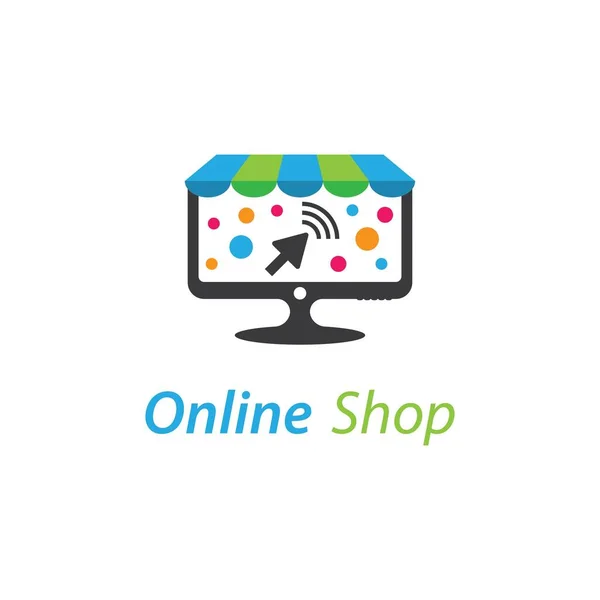 Online Shop Logo Bilder Illustration Design — Stockvektor