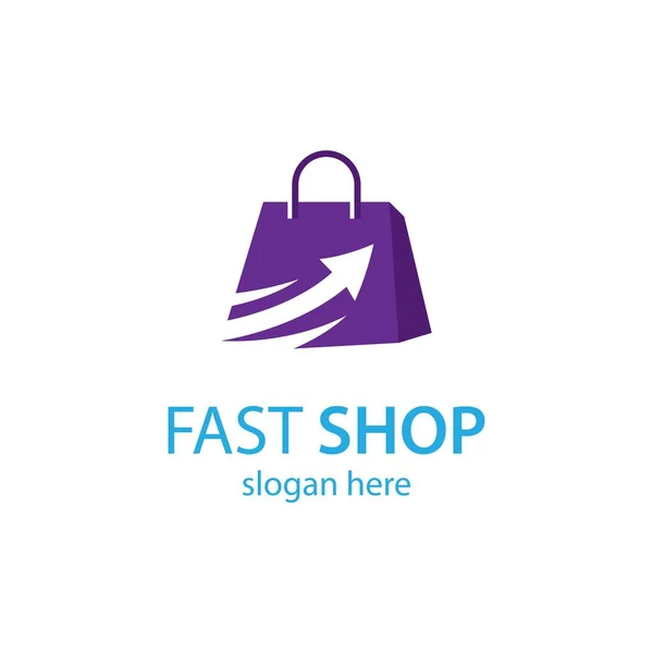 Fast Shop Logo Obrázky Ilustrační Design — Stockový vektor