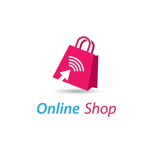 Online Shop Logo Bilder Illustration Design — Stockvektor