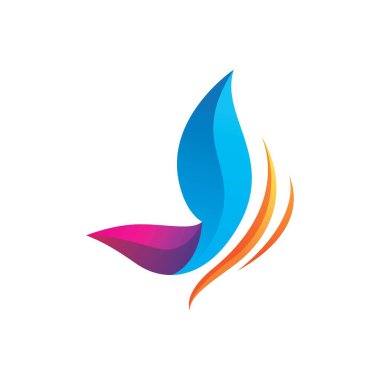 Güzellik kelebeği logo resimleri çizim tasarımı