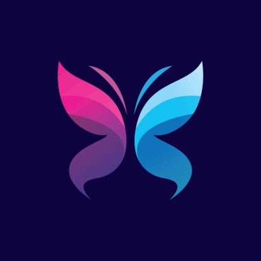 Güzellik kelebeği logo resimleri çizim tasarımı