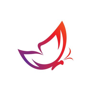 Güzellik kelebeği logo resimleri çizim tasarımı