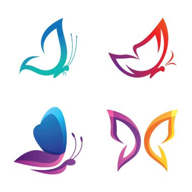Güzellik kelebeği logo resimleri çizim tasarımı