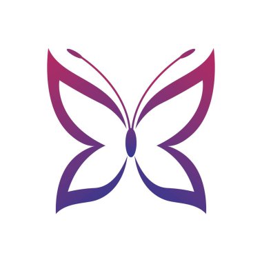 Güzellik kelebeği logo resimleri çizim tasarımı
