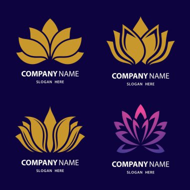 Güzellik lotusu logo resim çizimi tasarımı