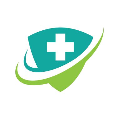 Sağlık koruma logosu resim çizimi tasarımı