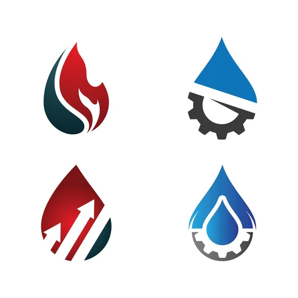 オイル ガスのロゴ画像イラストデザイン — ストックベクタ