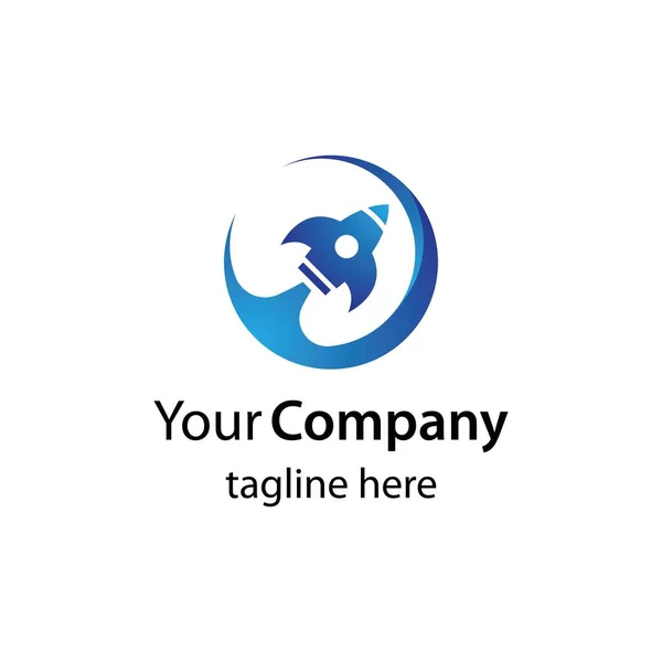 Foguete Logotipo Imagens Ilustração Design — Vetor de Stock