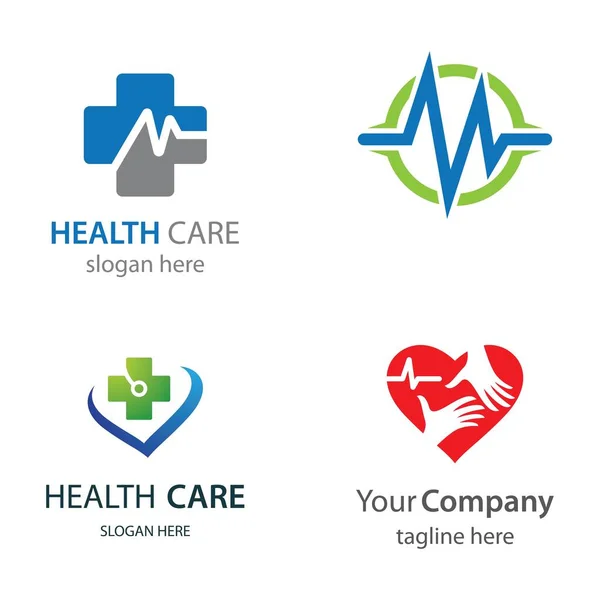 Sanità Logo Immagini Illustrazione Design — Vettoriale Stock