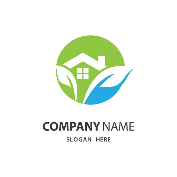 Eco Home Logo Imagens Ilustração Design — Vetor de Stock