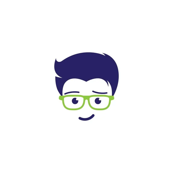 Geek Logo Immagini Illustrazione Design — Vettoriale Stock