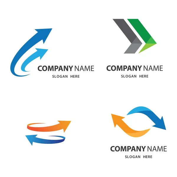 Arrow Logotipo Imagens Ilustração Design — Vetor de Stock