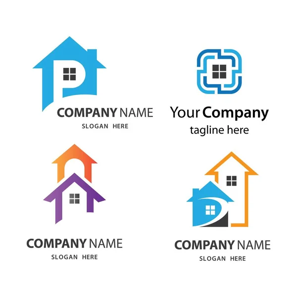 Haus Logo Bilder Illustration Design — Stockvektor