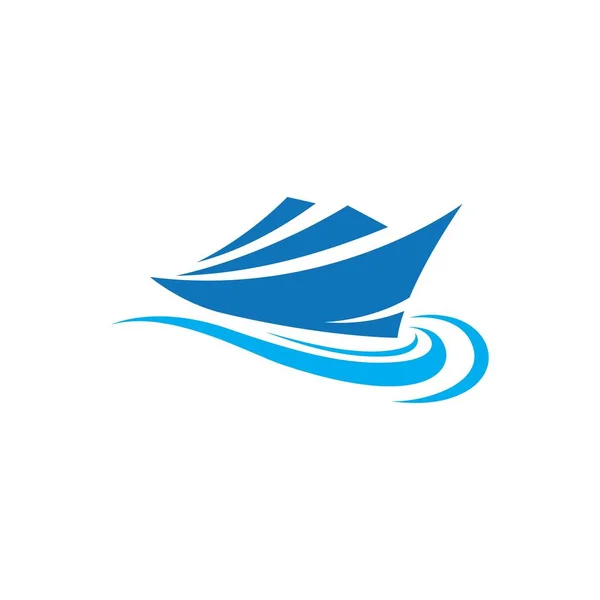 Cruise Ship Logo Images Illustration Design — Stock Vector