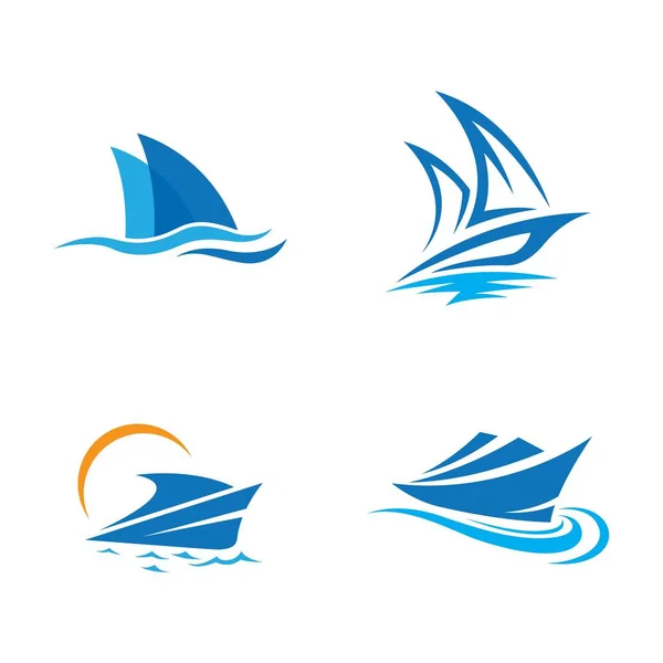 Croisière Bateau Logo Images Illustration Design — Image vectorielle