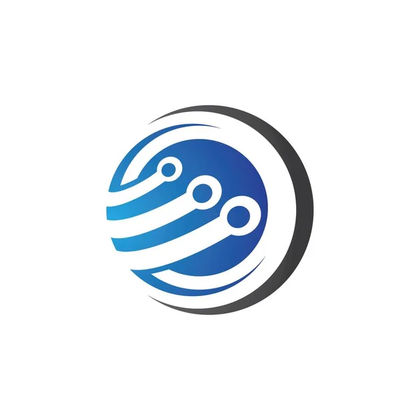 Global Logo Tech Vector Icon Illustration Design — Stock Vector