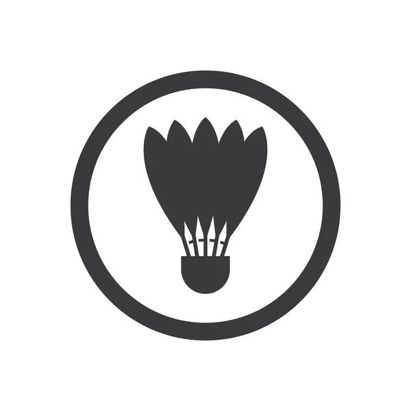 Badminton Logo Resim Çizimi Tasarımı — Stok Vektör