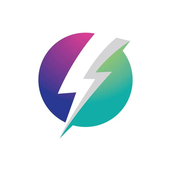 Lightning Logo Afbeeldingen Illustratie Ontwerp — Stockvector