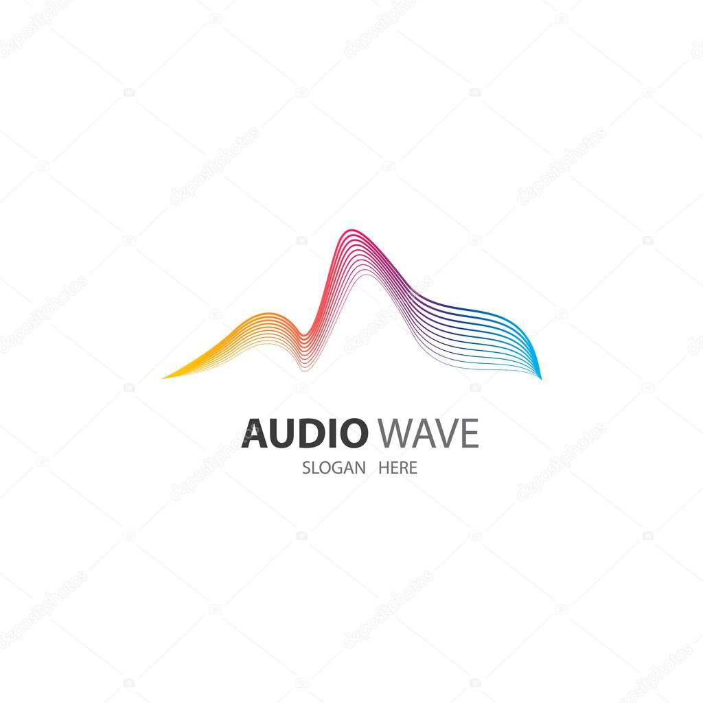 Audio wave images illustration design