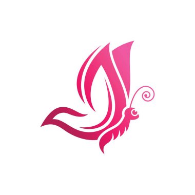 Güzellik kelebeği logo resimleri çizim tasarımı